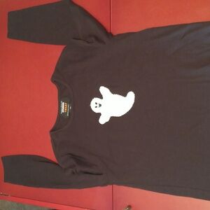 HALLOWEEN Long Sleeved Sequined Ghost Shirt